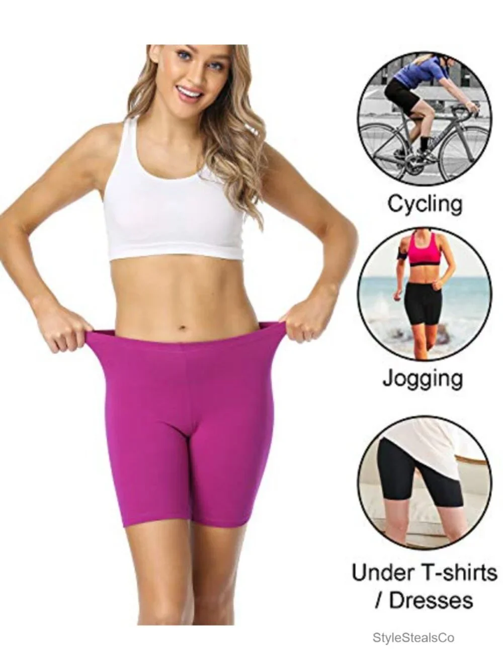 Cotton Boy Shorts Underwear Anti Chafing Soft Biker Shorts Plus Panties 4 Pack